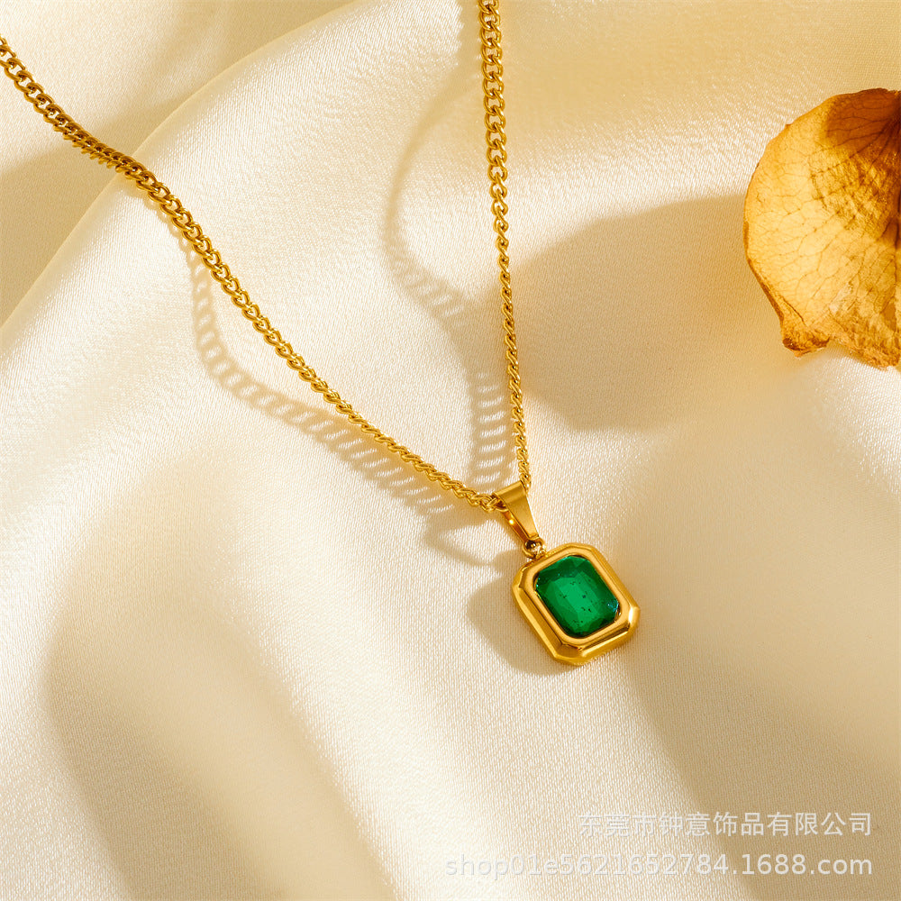 Wholesale Simple Titanium Steel Shell English Letters 18K Fashion Love Pendant Necklaces